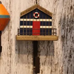 Patère en bois et métal Sea