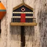 Patère en bois et métal Sea
