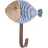 Patères en bois et métal Poissons (Lot de 3)
