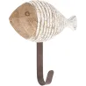 Patères en bois et métal Poissons (Lot de 3)