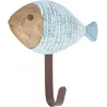 Patères en bois et métal Poissons (Lot de 3)