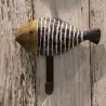 Patères en bois et métal Poissons (Lot de 3)