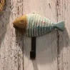 Patères en bois et métal Poissons (Lot de 3)