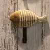 Patères en bois et métal Poissons (Lot de 3)