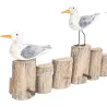 Patère avec oiseaux sur troncs