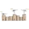 Patère avec oiseaux sur troncs