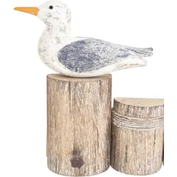 Patère avec oiseaux sur troncs