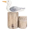 Patère avec oiseaux sur troncs