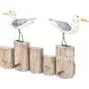 Patère avec oiseaux sur troncs