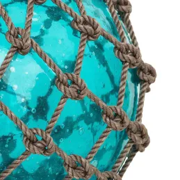 Grande bouée en verre avec corde en nylon
