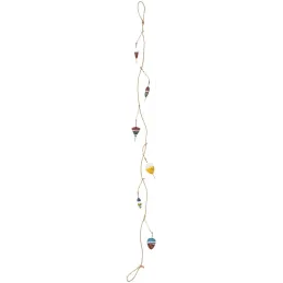 Guirlande de flotteurs de pêche en bois 1.28 m