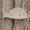 Etagère murale en métal blanc Poisson