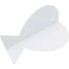 Etagère murale en métal blanc Poisson
