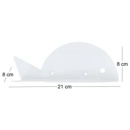 Etagère murale en métal blanc Poisson