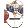 Guirlande poissons en bois et ancre 1.30 m