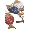 Guirlande poissons en bois et ancre 1.30 m