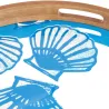 Plateaux en bois émaillé Coquillages (Lot de 2)