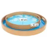Plateaux en bois émaillé Coquillages (Lot de 2)