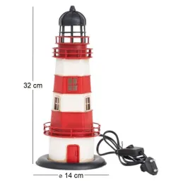 Phare en métal à led 32 cm