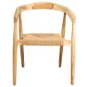 Fauteuil en teck naturel et jute