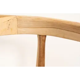 Fauteuil en teck naturel et jute