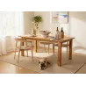 Fauteuil en teck naturel et jute