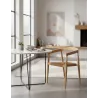Fauteuil en teck naturel et jute