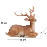 Cerf couché en résine
