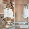 Penderie rabattable chromée pour armoire Hang