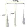 Penderie rabattable chromée pour armoire Hang