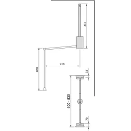 Penderie rabattable chromée pour armoire Hang