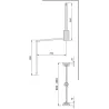 Penderie rabattable chromée pour armoire Hang