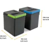Bacs de tri pour tiroir de cuisine Recycle