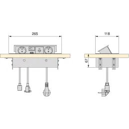 Multiconnecteur pour bureau Atom 26