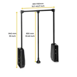 Penderie rabattable moka pour armoire Hang