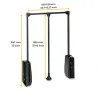 Penderie rabattable moka pour armoire Hang