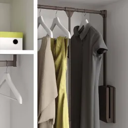 Penderie rabattable moka pour armoire Hang