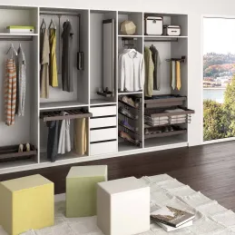 Penderie rabattable moka pour armoire Hang