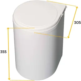 Poubelle de recyclage à fixation sur porte 13 litres