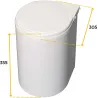 Poubelle de recyclage à fixation sur porte 13 litres