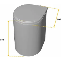 Poubelle de recyclage à fixation sur porte 13 litres