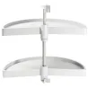 Jeu de plateaux tournants demi-lune blanc Shelvo