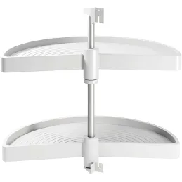 Jeu de plateaux tournants demi-lune blanc Shelvo