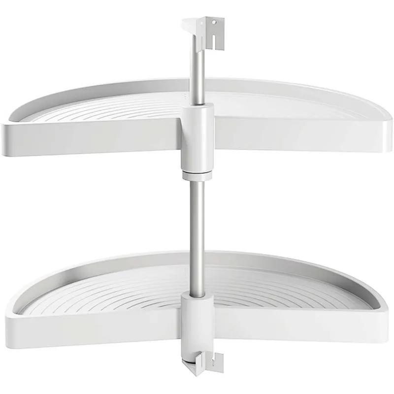 Jeu de plateaux tournants demi-lune blanc Shelvo