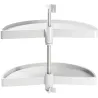Jeu de plateaux tournants demi-lune blanc Shelvo