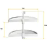 Jeu de plateaux tournants demi-lune blanc Shelvo
