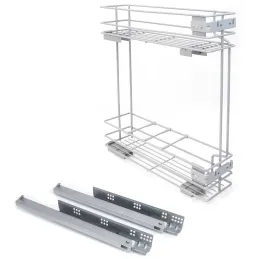 Porte-bouteilles latéral extractible avec fermeture amortie Supra