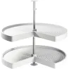 Plateau tournant blanc 2 niveaux pour module de cuisine Shelvo