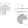Plateau tournant blanc 2 niveaux pour module de cuisine Shelvo