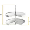 Plateau tournant blanc 2 niveaux pour module de cuisine Shelvo